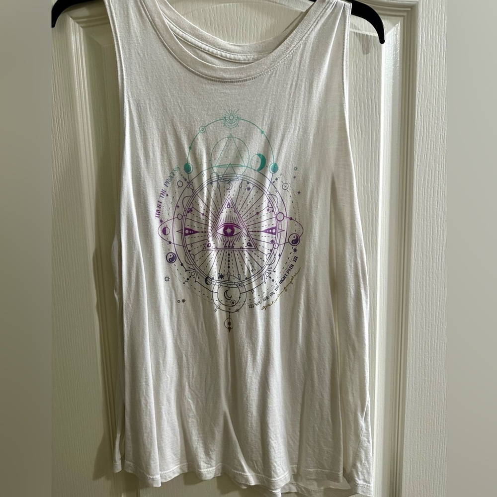 Spiritual Gangster 222 White Tank - Trust the Process - Size XL